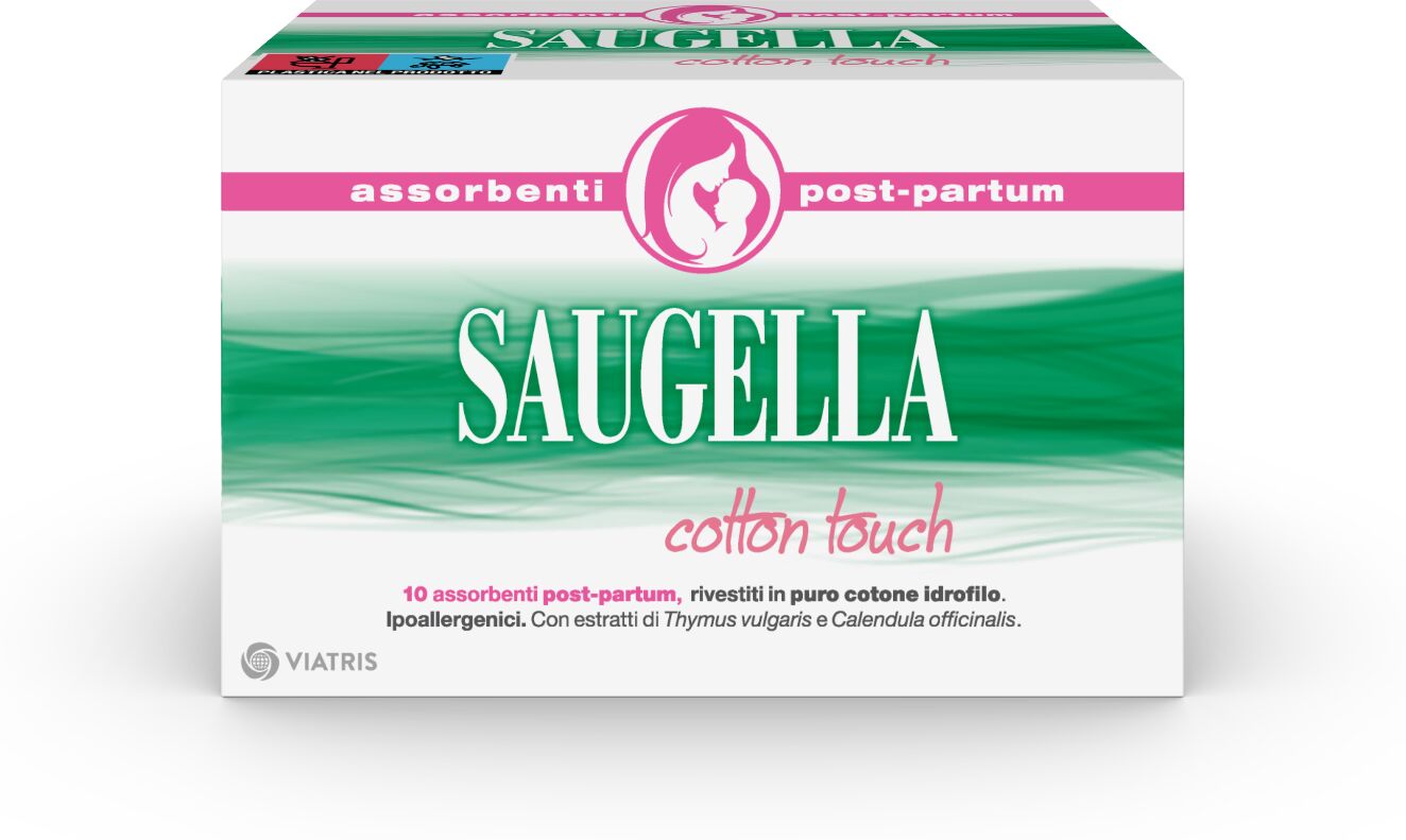 saugella cotton touch assorbente post parto 10 pezzi