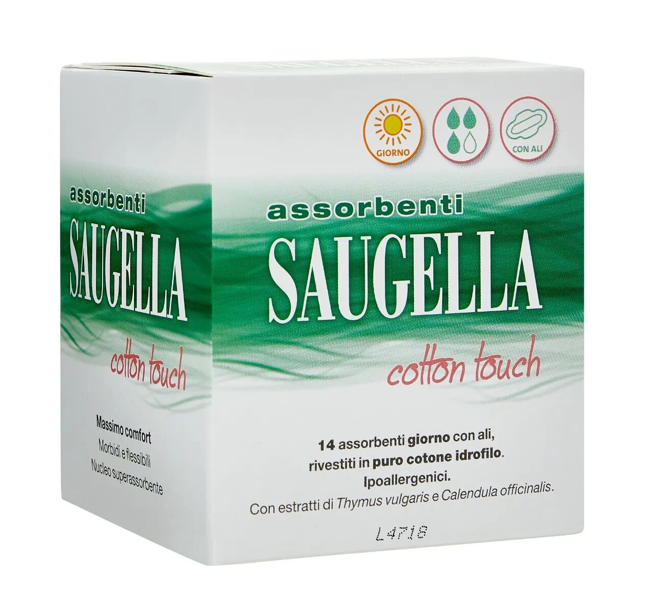 Saugella Cotton Touch Giorno PROMO 14 Assorbenti Con Ali