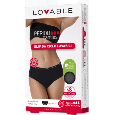 Lovable Period Panties Culotte Assorbente per il Ciclo Mestruale Flusso Abbondante S Lovable Period Panties Culotte Assorbente per il Ciclo Mestruale Flusso Abbondante S