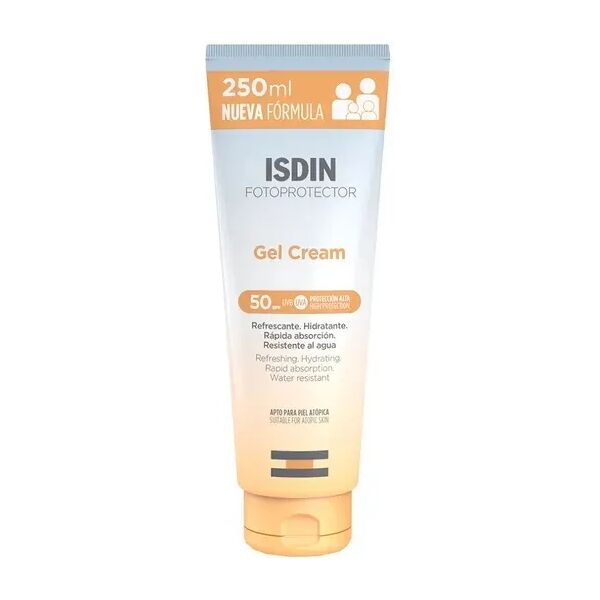 isdin fotoprotector gel-crema solare spf 50+ protezione per tutta la famiglia 250 ml