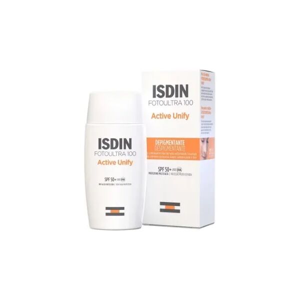 isdin foto ultra 100 active unify fusion depigmentante spf50+ protezione molto alta 50 ml