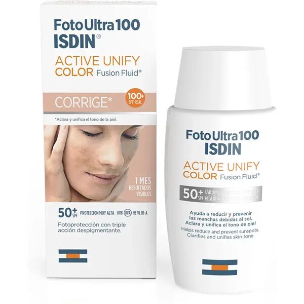 isdin foto ultra 100 active unify color fluido solare uniformante colorato 50 ml