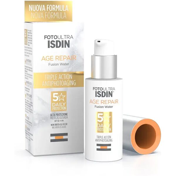 isdin foto ultra age repair fusion water spf 50 crema solare viso antietà 50 ml