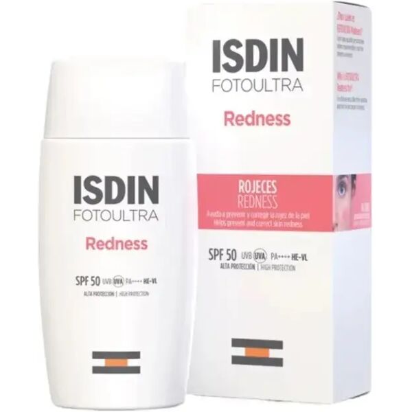 isdin fotoultra redness spf50 viso corregge e previene gli arrossamenti cutanei 50 ml