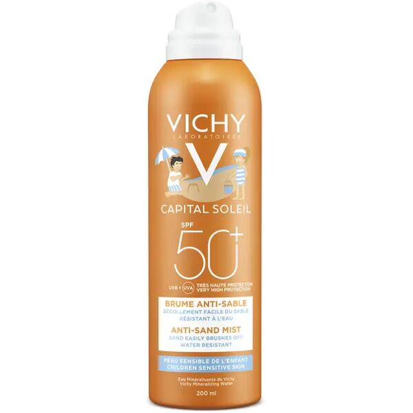 vichy idéal soleil spray anti-sabbia bambini spf 50+ protezione corpo 200 ml