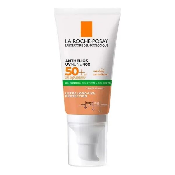 la roche posay anthelios oil control gel-crema colorata anti-lucidità spf 50+ viso 50 ml