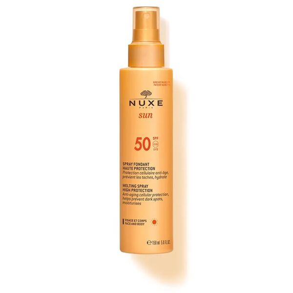 nuxe sun spray solare viso e corpo protezione alta spf50 anti-età 150 ml
