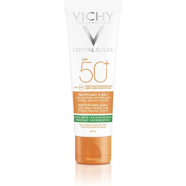 vichy capital soleil trattamento opacizzante 3 in 1 spf 50+ viso 50 ml