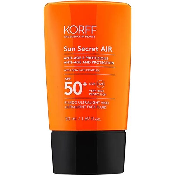 korff sun secret air fluido solare viso spf 50+ antiage e protezione 50 ml