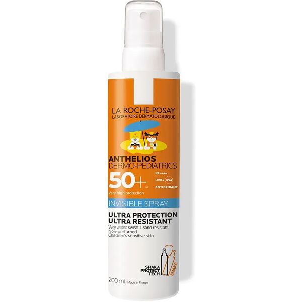 la roche posay anthelios spray solare invisibile dermo-pediatrics spf50+ adatto alla pelle sensibile dei bambini 200 ml