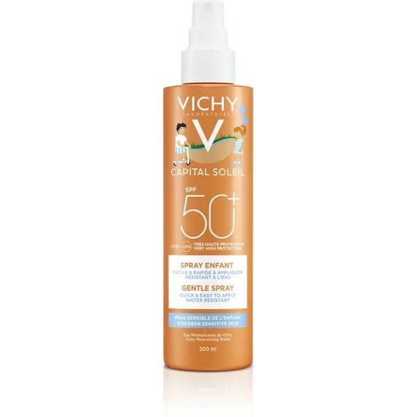 vichy capital soleil solare spray dolce bambini texture ultra-leggera spf 50+ 200 ml