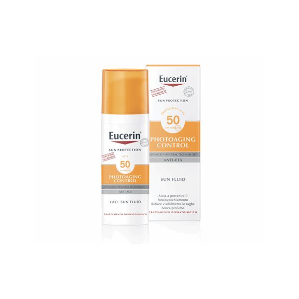 eucerin sun fluid anti-età crema solare viso fp 50 protezione alta 50 ml