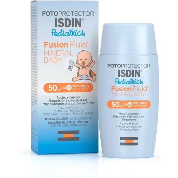 isdin fotoprotector fusion fluido minerale baby pediatrics spf 50 protezione bambini 50 ml