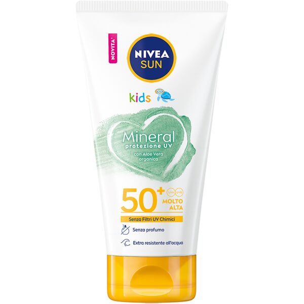 nivea sun kids mineral protezione solare molto alta spf50+ con aloe 150 ml