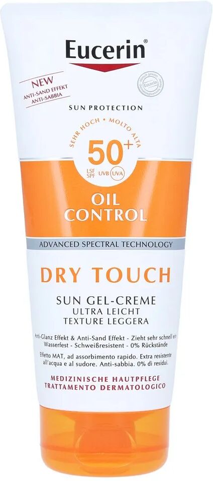 eucerin sun gel- crema dry touch spf 50+ corpo 200 ml