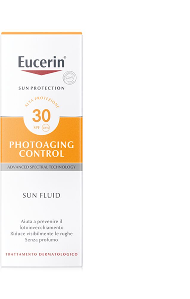 eucerin sun fluid anti-età crema solare viso fp 30 protezione alta 50 ml