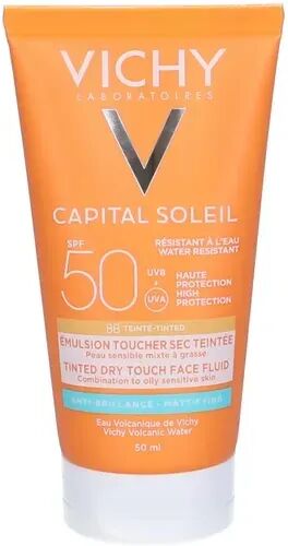 vichy capital soleil bb emulsione colorata effetto asciutto mat spf 50 protezione viso 50 ml