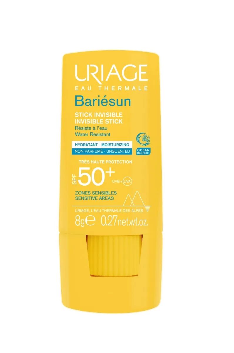 uriage bariésun stick solare invisibile spf 50+ protezione viso corpo e zone sensibili 8 g