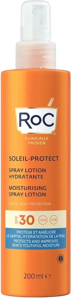 roc lozione spray solare corpo spf30 idratante 200 ml