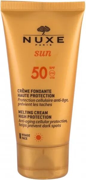 nuxe sun crema fondente protezione solare viso spf 50 anti-età 50 ml