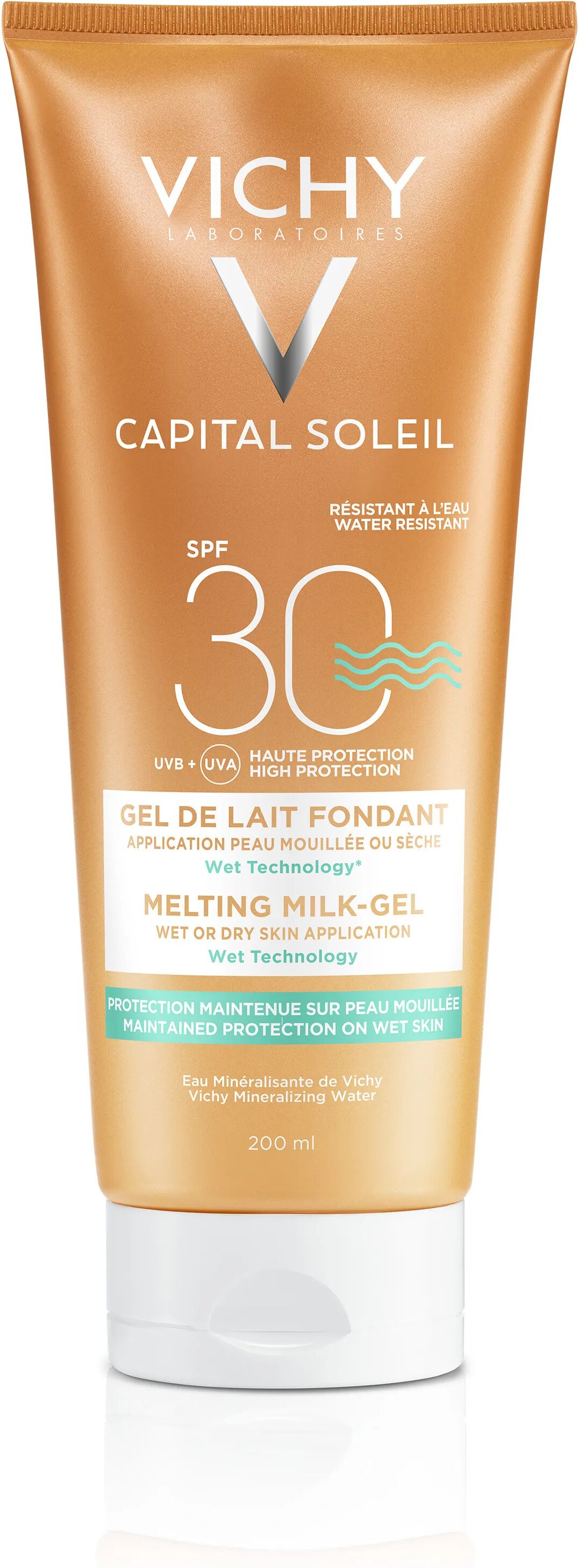 vichy idéal soleil gel latte solare ultra-fondente spf 30 protezione corpo 200 ml