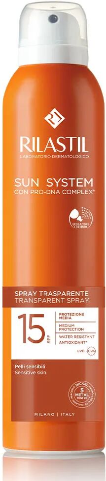 rilastil sun system trasparent spray spf15 200 ml