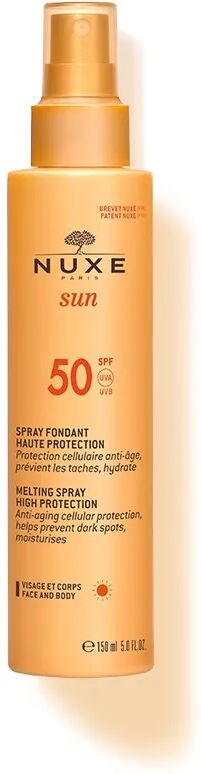 nuxe sun spray solare viso e corpo protezione alta spf50 anti-età 150 ml