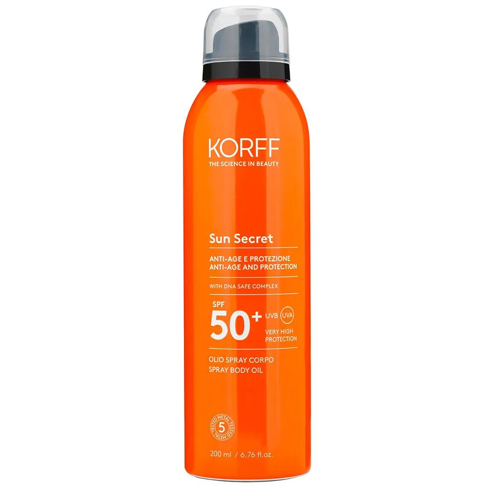 korff sun secret olio spray dry touch spf 50+ 200 ml