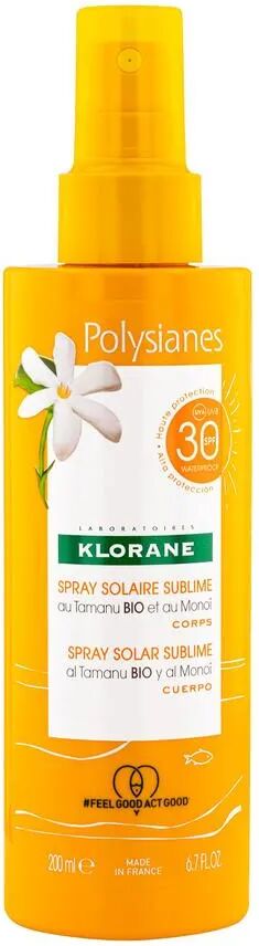 klorane polysianes spray solare sublime spf 30 protezione corpo 200 ml