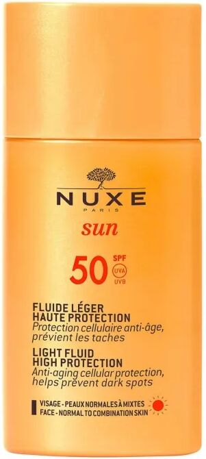 nuxe sun fluido solare leggero protezione alta spf50 anti-età 50 ml