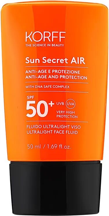 korff sun secret air fluido solare viso spf 50+ antiage e protezione 50 ml