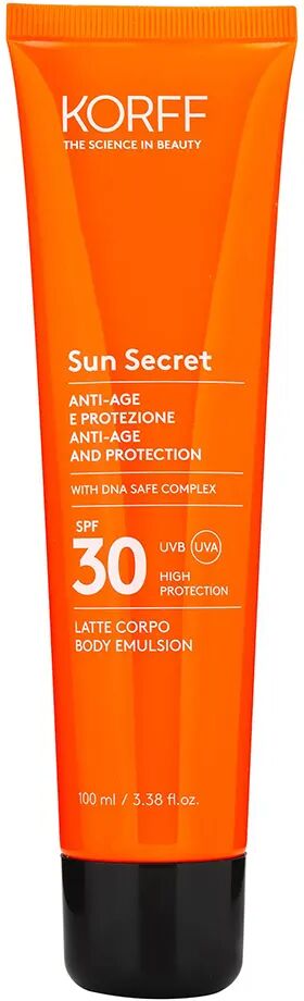 korff sun secret latte solare corpo spf 30 antiage 100 ml