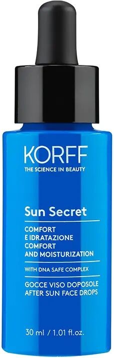 korff sun secret gocce viso doposole idratanti e riparatrici 30 ml