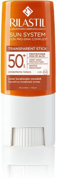 rilastil sun system stick solare 50+ trasparente 8,5 ml