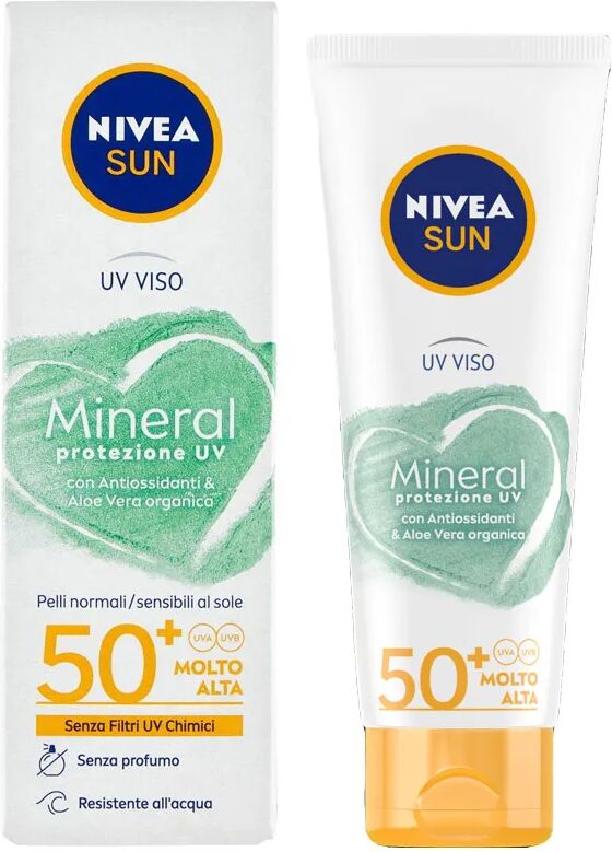 nivea sun viso mineral uv protezione solare molto alta spf 50+ 50 ml