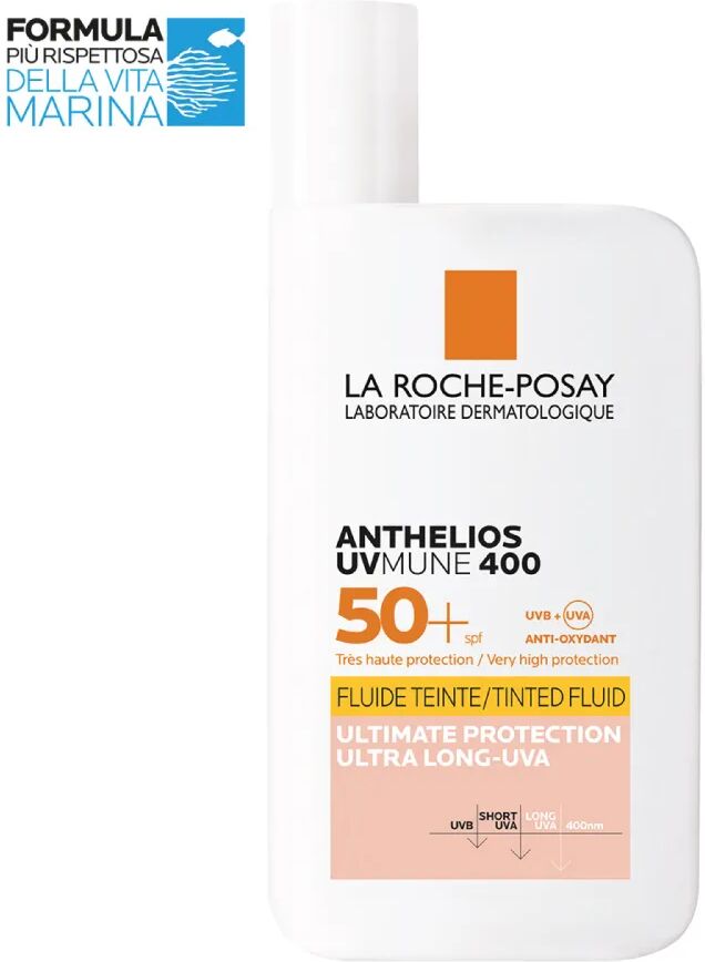 la roche posay anthelios uvmune 400 fluido invisibile colorato che offre protezione estrema da uva ultra lunghi 50+ 50ml