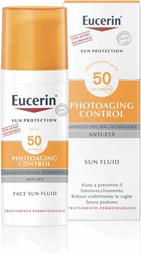 eucerin sun fluid anti-età crema solare viso fp 50 protezione alta 50 ml