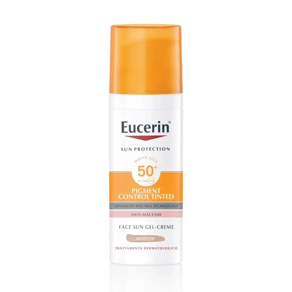 eucerin sun pigment control tinted gel-crème spf50+ colore medium 50 ml