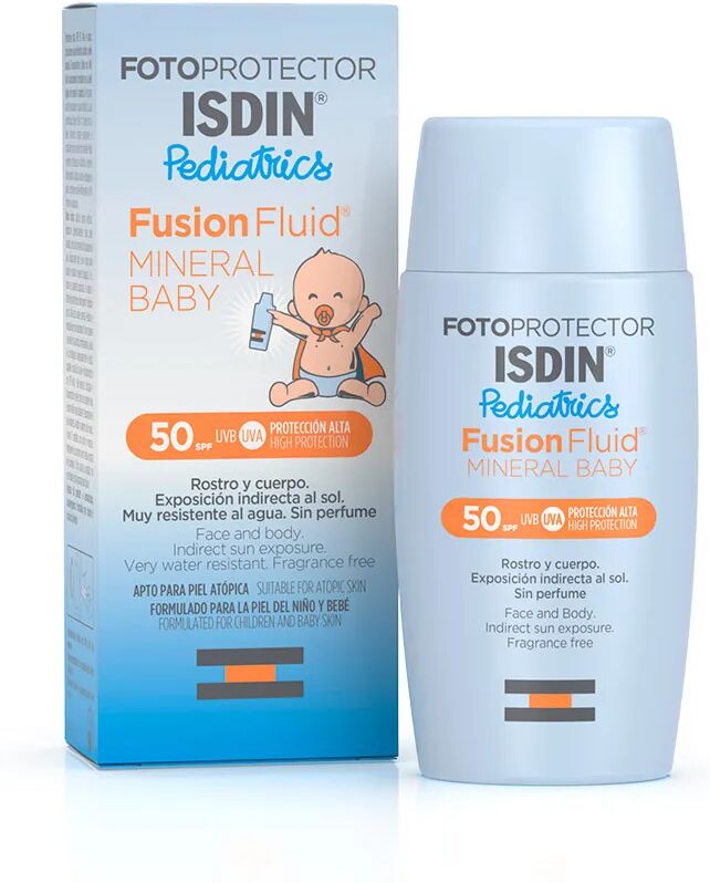 isdin fotoprotector fusion fluido minerale baby pediatrics spf 50 protezione bambini 50 ml