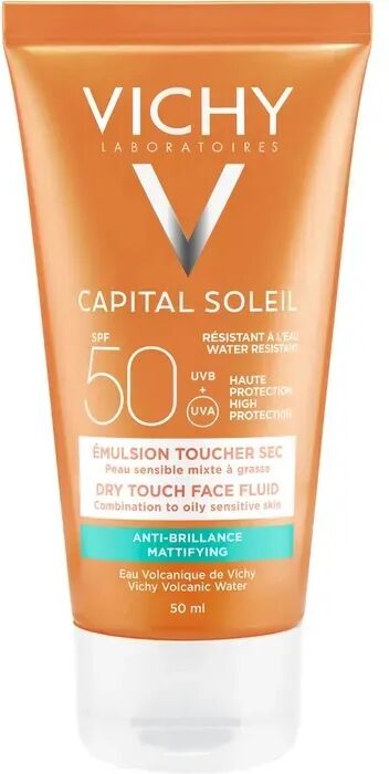 Vichy Idéal Soleil Emulsione Anti-lucidità Effetto Asciutto SPF 50 Pelle Grassa 50 ml