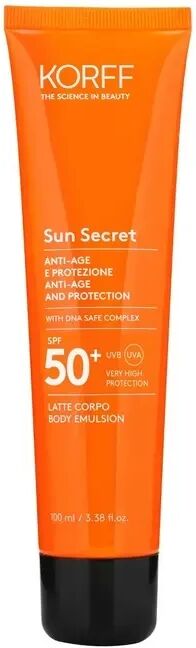 Korff Sun Secret Latte Solare Corpo SPF 50+ Antiage 100 ml