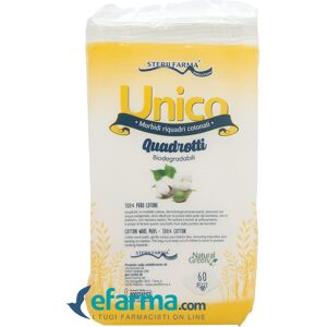 Unico Sterilfarma Quadrotti 100% Cotone Per L'igiene Del Bambino 60 Pezzi