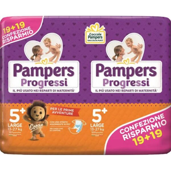 pampers progressi playtime 40 pezzi 13-27 kg misura 5