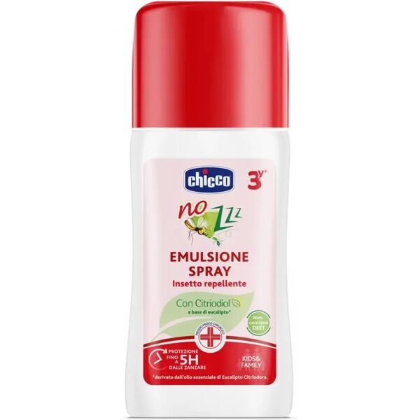 chicco nozzz emulsione spray insetto repellente per bambini ed adulti 100 ml