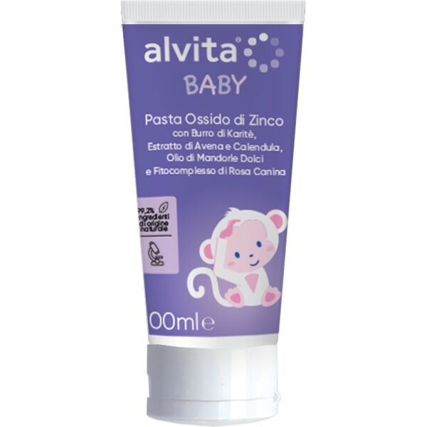 alvita baby pasta ossido zinco cambio pannolino per pelle delicata 100 ml