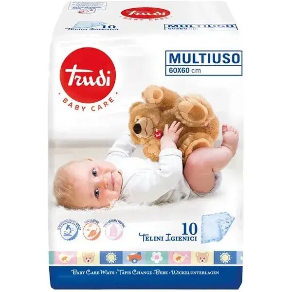 trudi baby care telino igienico multiuso 60x60 cm 10 pezzi