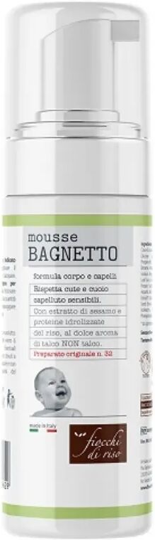 fiocchi di riso mousse bagnetto talco non talco cute e cuoio capelluto sensibile 200 ml