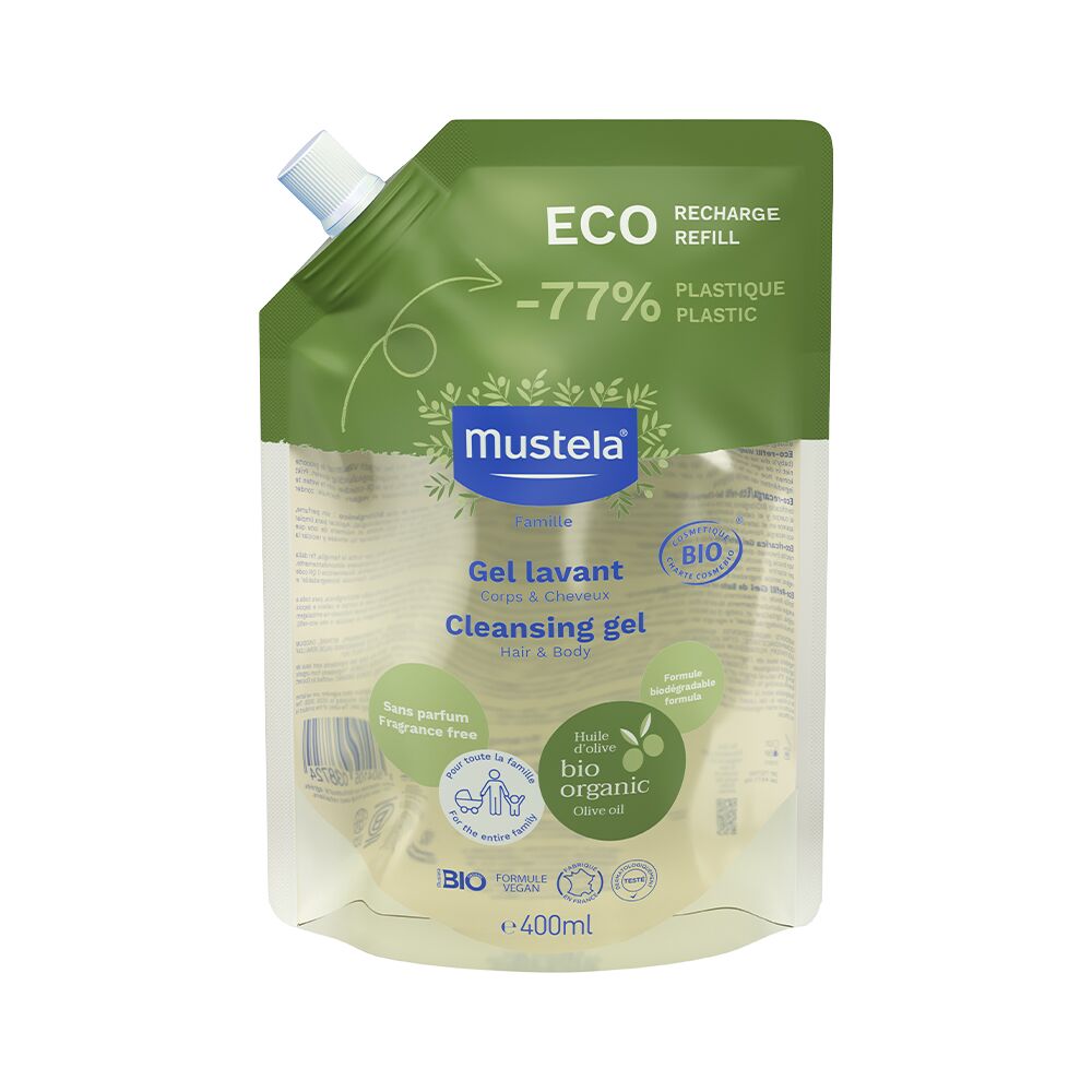 mustela gel detergente bio corpo e capelli eco-refill 400 ml