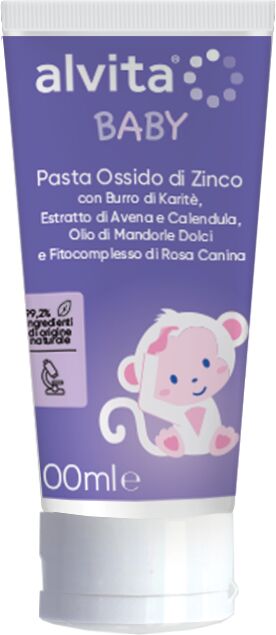 alvita baby pasta ossido zinco cambio pannolino per pelle delicata 100 ml