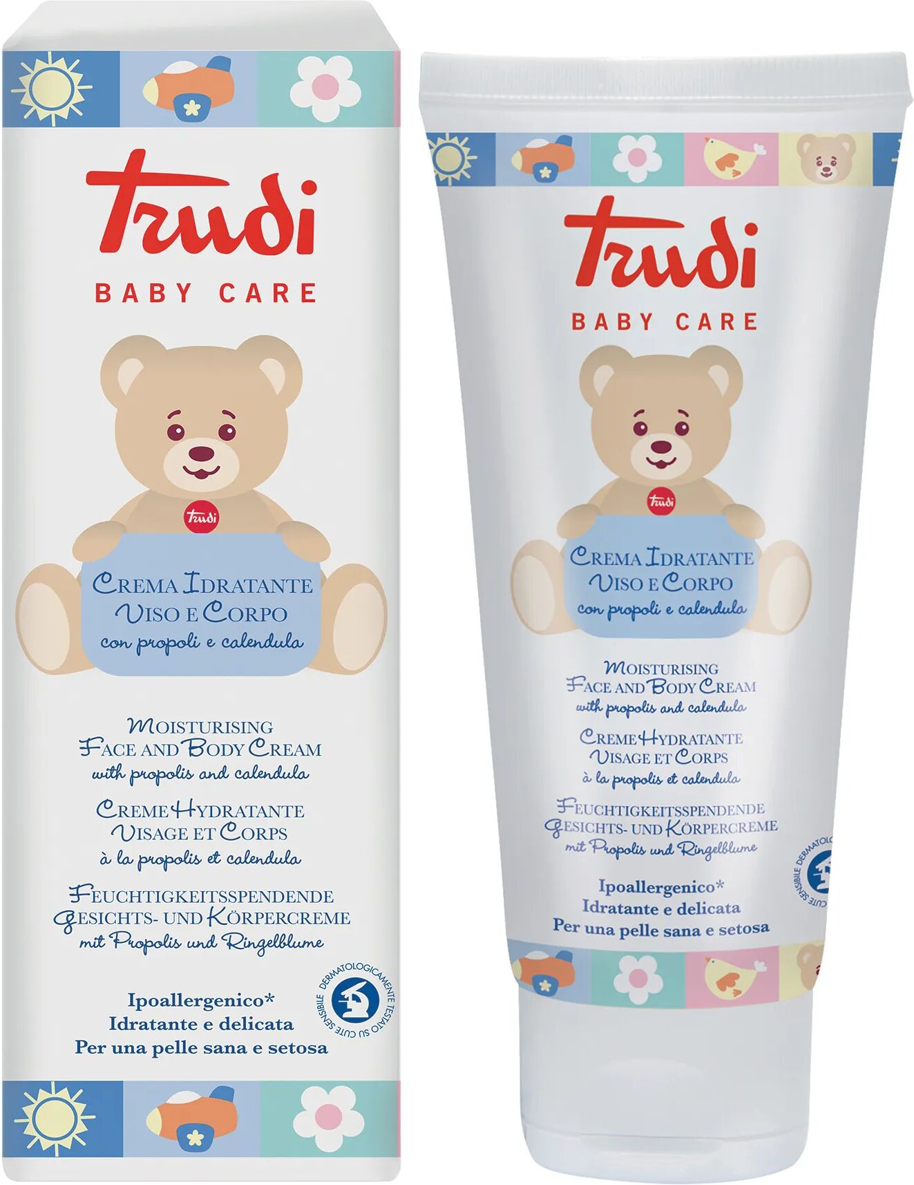 trudi baby care crema idratante lenitiva viso e corpo 100 ml